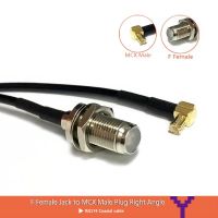 ใหม่Fแจ็คตัวเมียMCXปลั๊กตัวผู้มุมขวาเชื่อมต่อRG174 COAXIAL CABLE RF pigtial 20 เซนติเมตรอะแดปเตอร์ขายส่ง