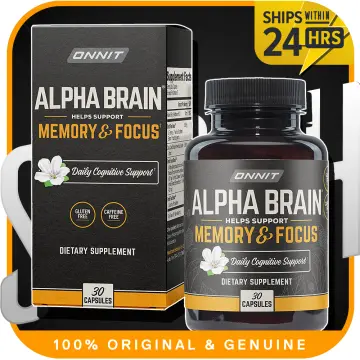 ONNIT Alpha Brain Premium Nootropic Brain Supplement, 30 Count, for Men &  Women - Caffeine-Free Focus Capsules for Concentration, Brain Booster