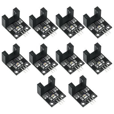 10Pcs Optoelectronic Counting Sensor Module Infrared Counter Sensor Module Slot Width 10MM for Arduino