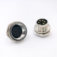 ：”{》： Sensor Connector M16 Flange Socket Male&amp;Female Panel Back Mount 2 3 4 5 6 7 8Pin