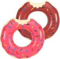 ป่าร้อน LIN431 - ┇✘ 2 Pack Swim Rings Durable Tube Fun Pool Float Donut Cartoon Painting Beach