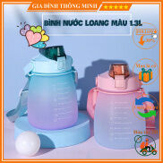 Bình nước loang màu1.3L tặng kèm sticker 2D