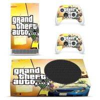 คอนโซลผิวสติกเกอร์สำหรับ GTA Style Xbox Series S &amp; คอนโทรลเลอร์2รูปลอกไวนิลสกินป้องกันสไตล์1