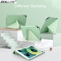 Casing Tablet Zeallion 2017 Apple IPad Mini 1,2 3 4 5 9.7 10.2อากาศ5 10.5 11 Pro 12.9 2018 2019 2020 2021 10 10.9 2022] Y-พับหนังขาตั้งปลอกแขนเสื้อเปิดอัตโนมัติปลุกกันกระแทก