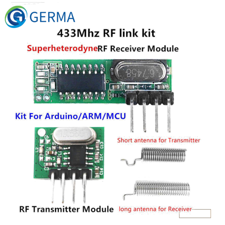 GERMA 433 Mhz Superheterodyne RF Receiver and Transmitter Module For ...