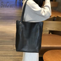 กระเป๋าใส่หนังแท้หัวไหล่สำหรับผู้หญิงกระเป๋าถือโท้ทคุณภาพสูง BeeGreen พร้อม Dalaman Tas แบบถอดได้