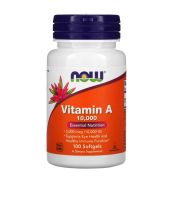 วิตามินเอ - NOW Foods, Vitamin A  [10,000 IU] x 100 ซอฟเจล (Softgels)