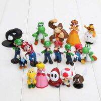 TURHA 18ชิ้น/ชุด Kids Toys โมเดลเคลื่อนไหวมาริโอ้คอลเลคชั่นเห็ด Super Mario Bros. หุ่นของเล่นของเล่นโมเดลหุ่นแอคชั่น