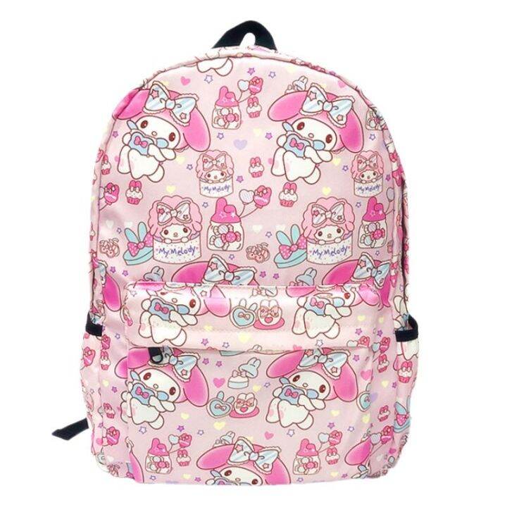 sanrio-anime-kuromi-cinnamoroll-my-melody-student-bag-backpack-parent-child-lightweight-tarp-backpacks-for-children-kawaii-toys