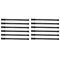 Small Tension Rods for Cabinets Cupboard Bars for RV Closets Refrigerator, Spring Rods 11.8 to 19.6 Inches, 12 Packs