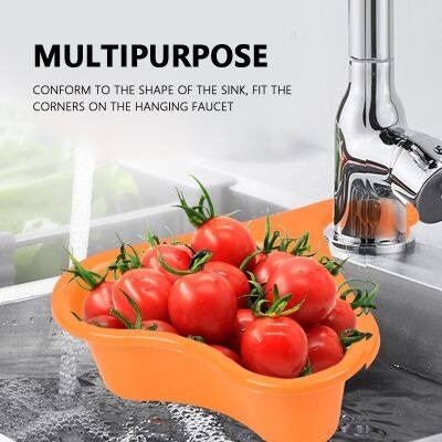 【CC】✽  Sink Drain Basket Rack Leftovers Filter Hanging Faucet Shelf Fruit And Vegetable