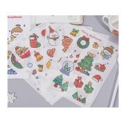 Hình dán, sticker chủ đề Noel, set 6 tấm dễ thương