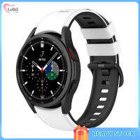 Delivery】Watch Band Wristband Compatible For Samsung Galaxy Watch5 Watch4 Classic Dual-Color Sports Silicone Strap