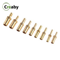 Brass 2 Way Reducing Straight Hose Barb Barbed Pipe Fitting Reducer Copper Coupler Connector Adapter for Air Fuel Gas Water Valves