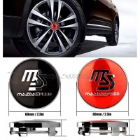 Auto parts Car Accessories 4pcs 60MM MS SPEED Car Wheel Center Hub Cap Badge Emblem for Mazda 2 3 5 6 CX7 Cx-5 CX9 Car Styling