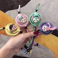 Applicable to Data Cable Three-in-One Fast Charging Female Cute Car One-to-Three Retractable Charger J4a3