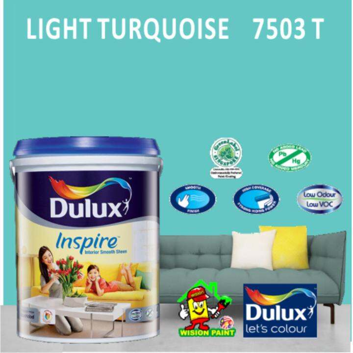 7503T LIGHT TURQUOISE ( 5L ) DULUX INSPIRE INTERIOR SMOOTH SHEEN PAINT