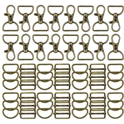 25-56PCS Set Bags Accessories Metal Buckles Lobster Clasp Collar Carabiner Snap Hook DIY KeyChain For Bag Belt Strap Making