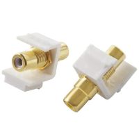 15-Pack RCA Keystone Jack Insert Connector Socket Female Snap in Adapter Port Gold Plated Inline Coupler for Wall Plate