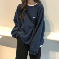 Streetwear Pullover Sweatshirt ใหม่ Kpop Letter พิมพ์แฟชั่นเกาหลีบางเก๋ผู้หญิงดึงเสื้อเหงื่อเสื้อแขนยาว Female