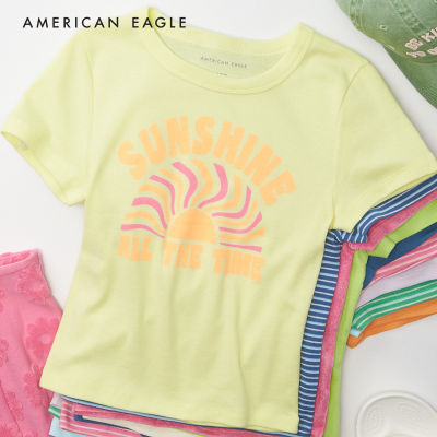 American Eagle Long Life Tiny Top เสื้อยืด ผู้หญิง ไทนี่ (NWTS 037-8761-706)