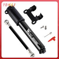 YONGJ 100PSI อลูมิเนียมอัลลอย ขี่จักรยาน MTB สำหรับวาล์ว Schrader presta เครื่องสูบลมยาง ปั๊มมินิจักรยาน ปั๊มลมมือ