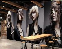 ❆ beibehang custom made wall paper 3d Hair salon sexy beauty barber shop background wallpaper papier peint mural photo wallpaper