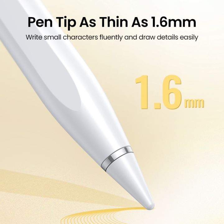 ugreen-ปากกาสไตลัสสำหรับชาร์จดินสอไร้สายแม่เหล็กสำหรับ-ipad-pro-12-9-air-mini-2022บลูทูธปากกาเอียงปฏิเสธฝ่ามือ