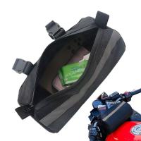 Motorcycle Front Drum Bag Handlebar Bag Durable 1680D Oxford Cloth Motorcycle Fork Storage Pouch Portable Bike Frame Package