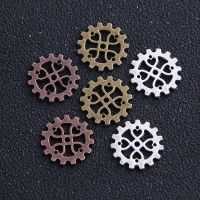 【CW】 12pcs/lot 18mm Three Color gears Vintage Zinc Alloy Mix Gear Charm Jewelry Pendant Findings for Jewelry Making