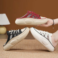 2023 Summer New Baotou Half Slippers Womens Outer Wear Shoes Casual 1 Slip-On Lazy White Shoes Q216