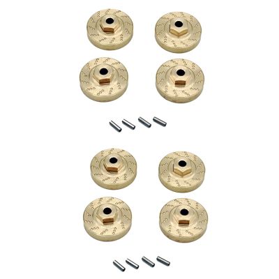 8Pcs Heavy Duty Brass Wheel Hex Adapter Balance Weight for AXIAL SCX24 90081 Upgrades 1/24 RC Crawler Car Parts