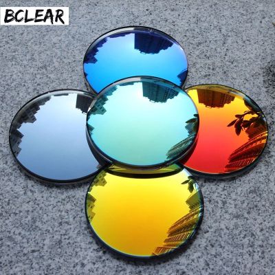 BCLEAR 1.49 index Fashion Colorful Non-polarized UV400 Mirror Reflective Sunglasses Prescription Lenses Myopia Sunglasses Lens