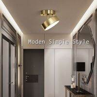 โรงรถ CONSCIENCESTORE62RE6โคมไฟระย้าบรอนซ์ทองไฟเพดาน LED สไตล์เรียบง่าย Moden