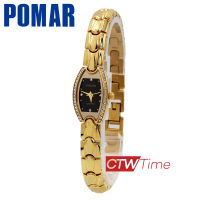 Pomar นาฬิกาข้อมือผู้หญิง สายสแตนเลส รุ่น PM63519GG04 (สีทอง / หน้าปัดดำ )