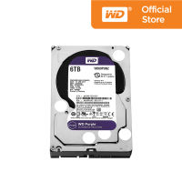 WD Purple 6TB CCTV HDD  256MB, SATA-3 (WD63PURZ) ( ฮาร์ดดิสพกพา Internal Harddisk Harddrive กล้องวงจรปิด )