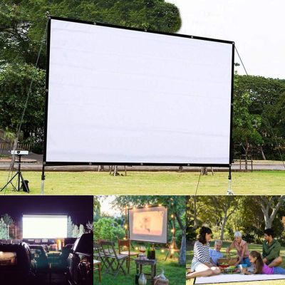 150 Inch 4:3 Portable Folding Movie Screen HD Crease-resist Indoor Outdoor Projector Screen For Home Theatre Soft Movie Screen