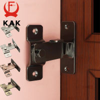 KAK 304 Stainless Steel Door Latch 90 Degree Door Buckle Security Sliding Door Chain Locks Anti-theft Window Door Lock Hardware