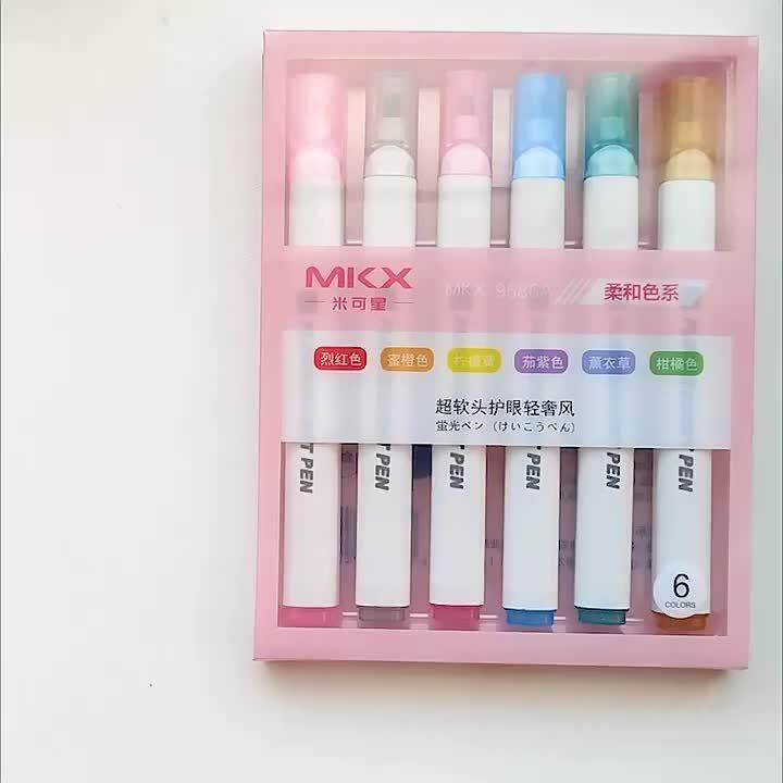 Knysna 12สีปากกาพาสเทล High Dual Double Headed Fluorescent ปากกา Art