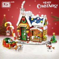 LOZ Mini Building Blocks New Christmas House Small particles mini building blocks Christmas gifts for the elderly puzzle toys