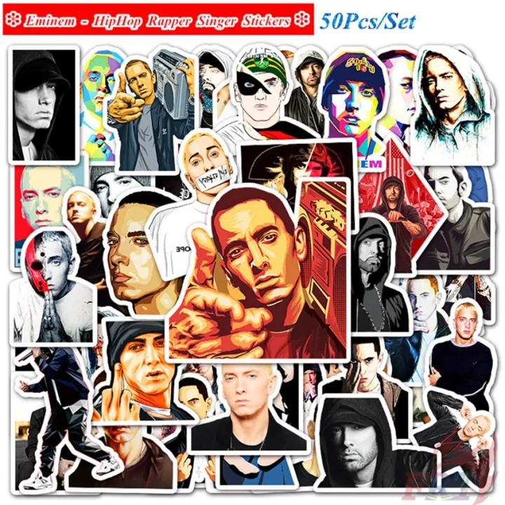 Eminem HipHop Rapper Singer Slim Shady Stickers 50Pcs/Set DIY Fashion Luggage Laptop