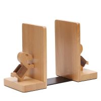 Solid Wood Book Stand By Book Stand, Wooden Book End Decoration Book Shelf, Desk Book Storage