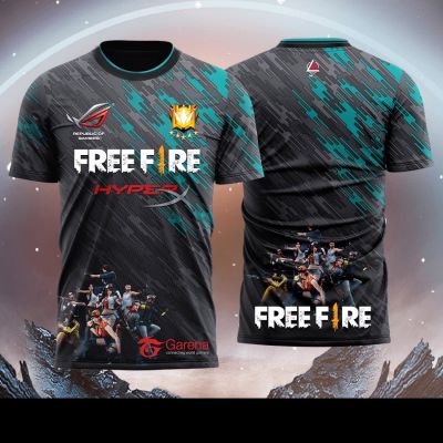 New FashionGame shirt B38-B41 FREE FIRE game shirt, bright color, hot sale 2023