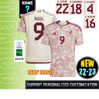 （Can Customizable）Mexico 22-23 Fans Away Red and White Soccer Jersey Soccer Jersey（Adult and Childrens Sizes）