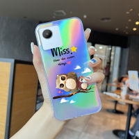 Volans เคสสำหรับ Realme C30 C11 C33 Realme C55 C53 Narzo N53การ์ตูนสัตว์นกฮูกกวางเอลค์รุ้งโปร่งใสขอบบางเฉียบ TPU นุ่มมากเคสกันกระแทกมีสีสันในตัวเคสเคสบัตรเลเซอร์