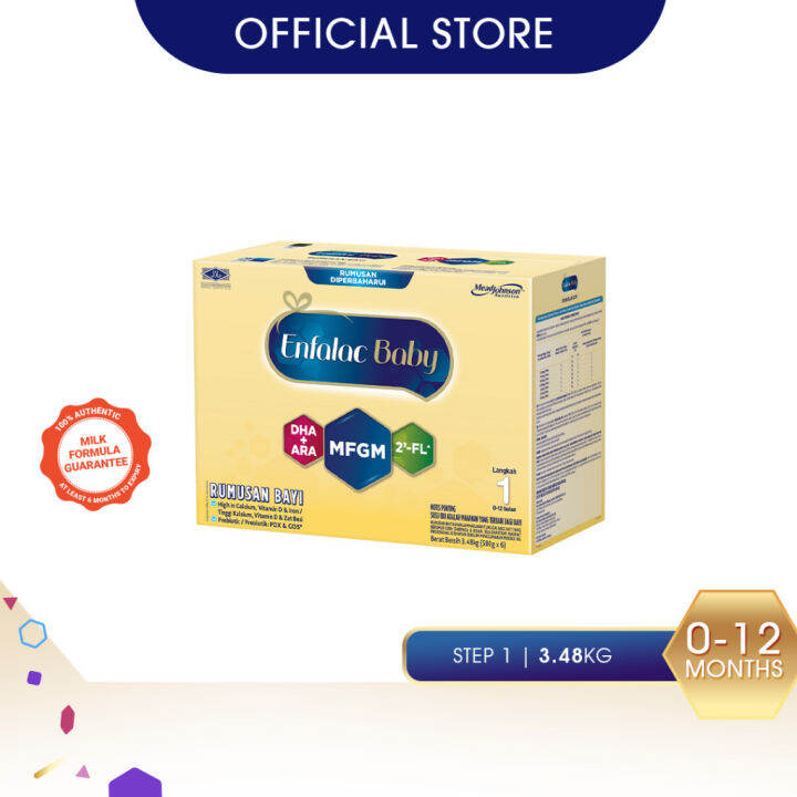 Enfalac A+Enfalac Baby 2'FL Step 1 Susu Bayi Milk Foula Powder (3.48kg