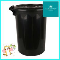 ถังขยะกลม ฝาเปิด-ปิด ACCO 66L สีดำROUND DUSTBIN ACCO 66L BLACK **ใครยังไม่ลอง ถือว่าพลาดมาก**