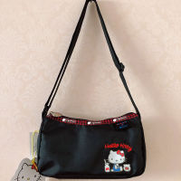 Lesportsac 2023 กระเป๋าสะพายข้างน่ารักกระเป๋าสะพายข้าง Kitty รุ่นร่วม2780ขนาดเล็ก