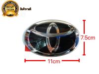 ป้ายโลโก้ toyota สีดำขอบเงินแก้ว ขนาด 11 x 7.5cm มีกาวสองหน้าแปะด้านหลังสำหรับ Yaris2014 และ CHR* จบในร้านเดียว**จัดส่งไว