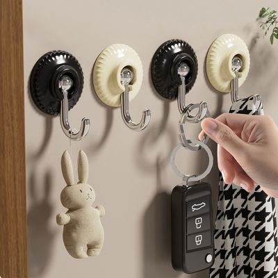 【YF】 4pcs Self  Adhesive multi purpose hooks wall Behind-door Key Storage Hanger Clothes Hats Towel Hooks Kitchen Bath Door